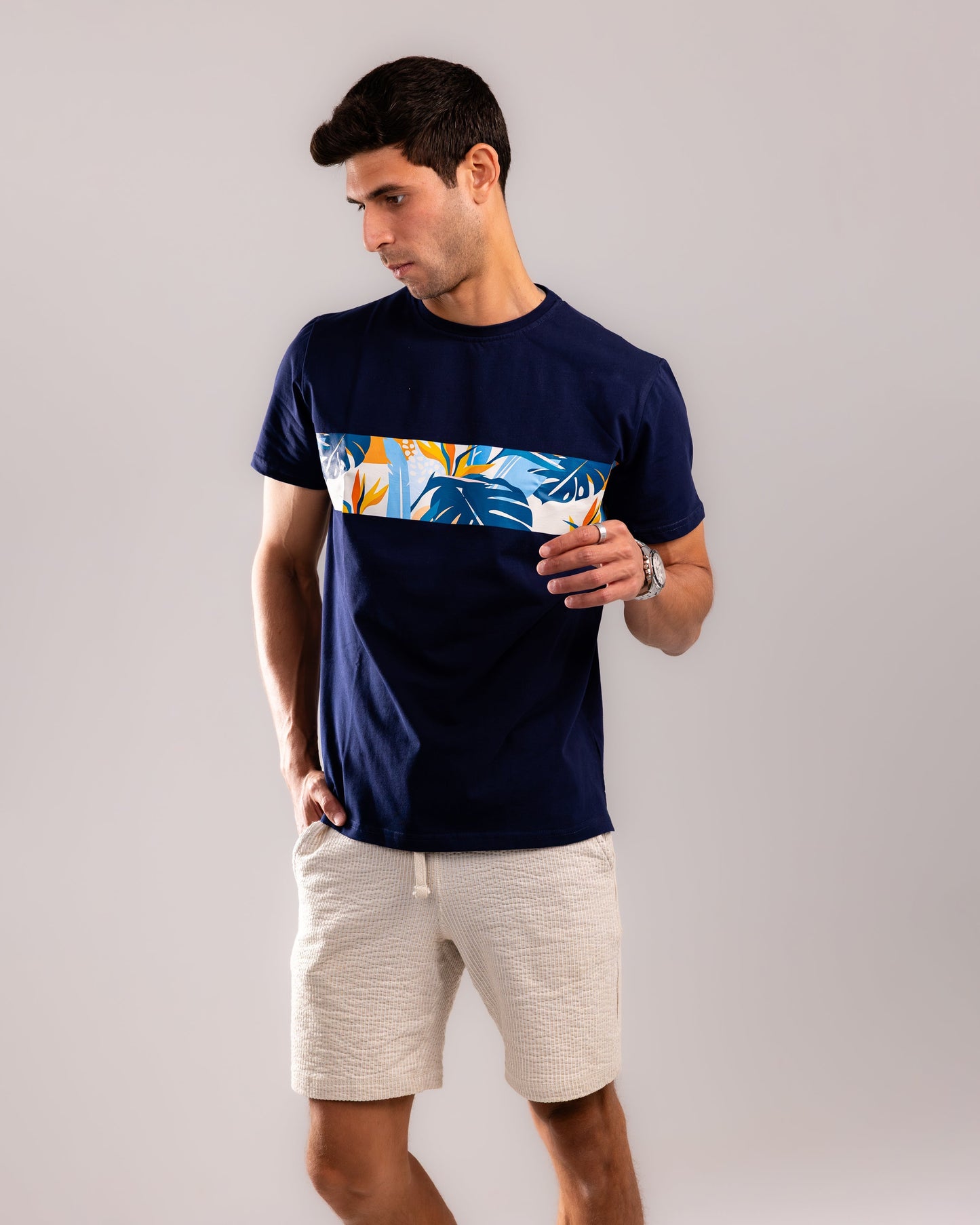 Coastal Echo T-shirt - Navy