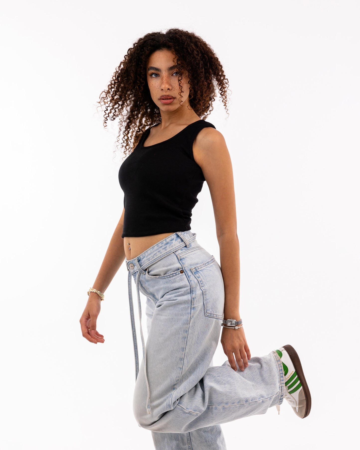 Sleeveless Ribbed Crop Top