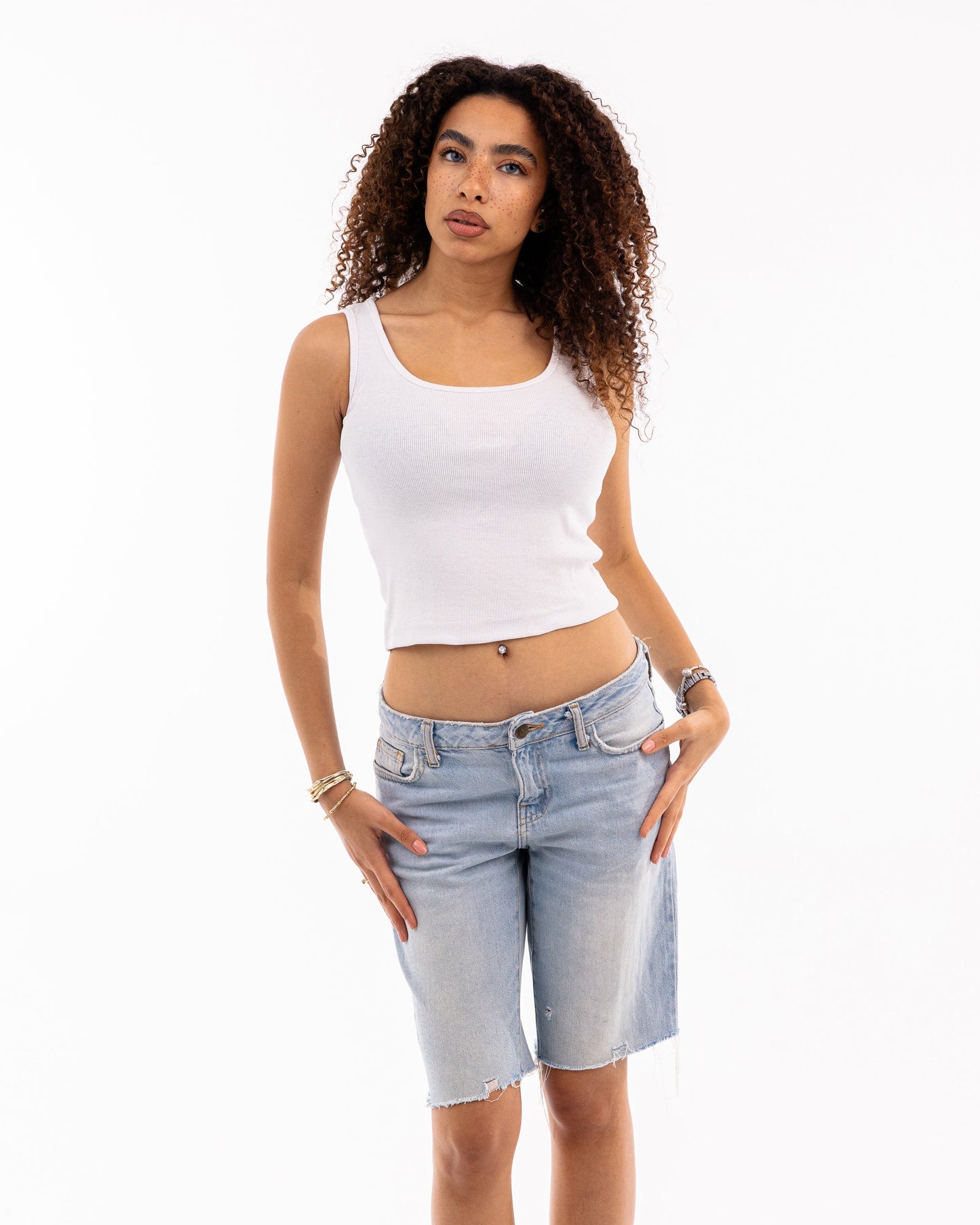 Sleeveless Ribbed Crop Top