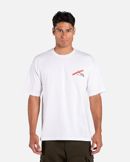 Brutal Gecko 1st Survivor T-Shirt For Men- White