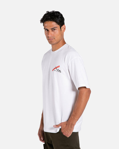 Brutal Gecko 1st Survivor T-Shirt For Men- White
