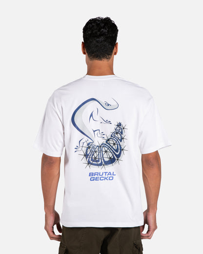 Brutal Gecko 1st Survivor T-Shirt For Men- White