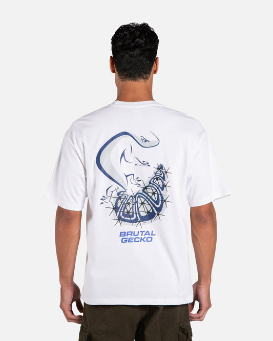 Brutal Gecko 1st Survivor T-Shirt For Men- White