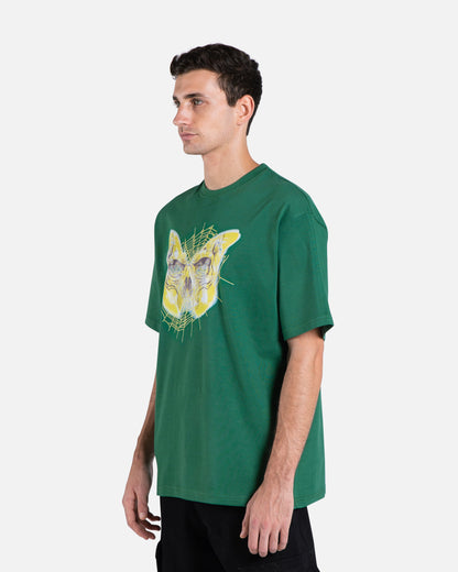Men Green Cotton Oversized T-shirt