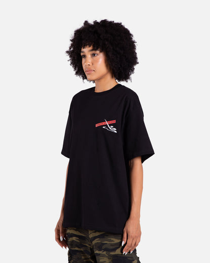 Brutal Gecko Icy Frost Black Graphic T-shirt  For Women