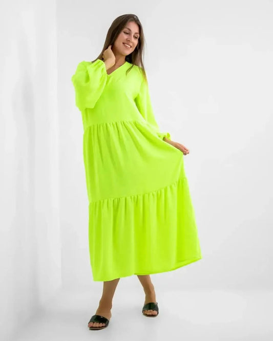 Vibrant Long Sleeve Dress