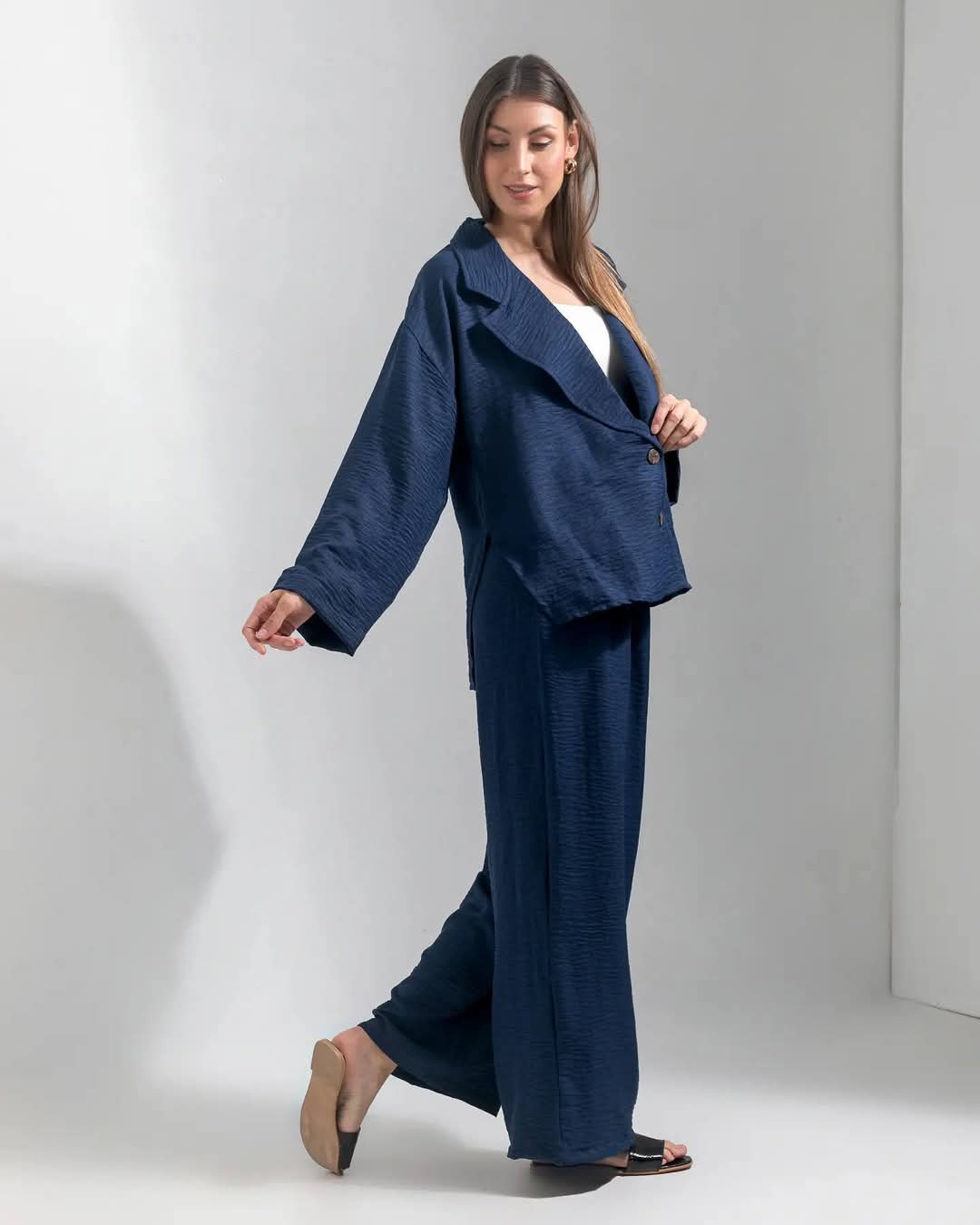 Casual Chic Wide Leg Suit