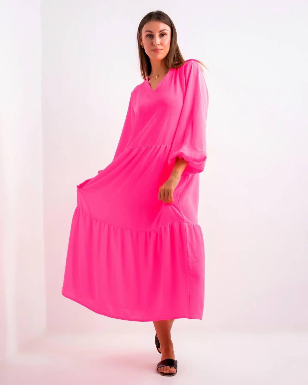 Vibrant Long Sleeve Dress