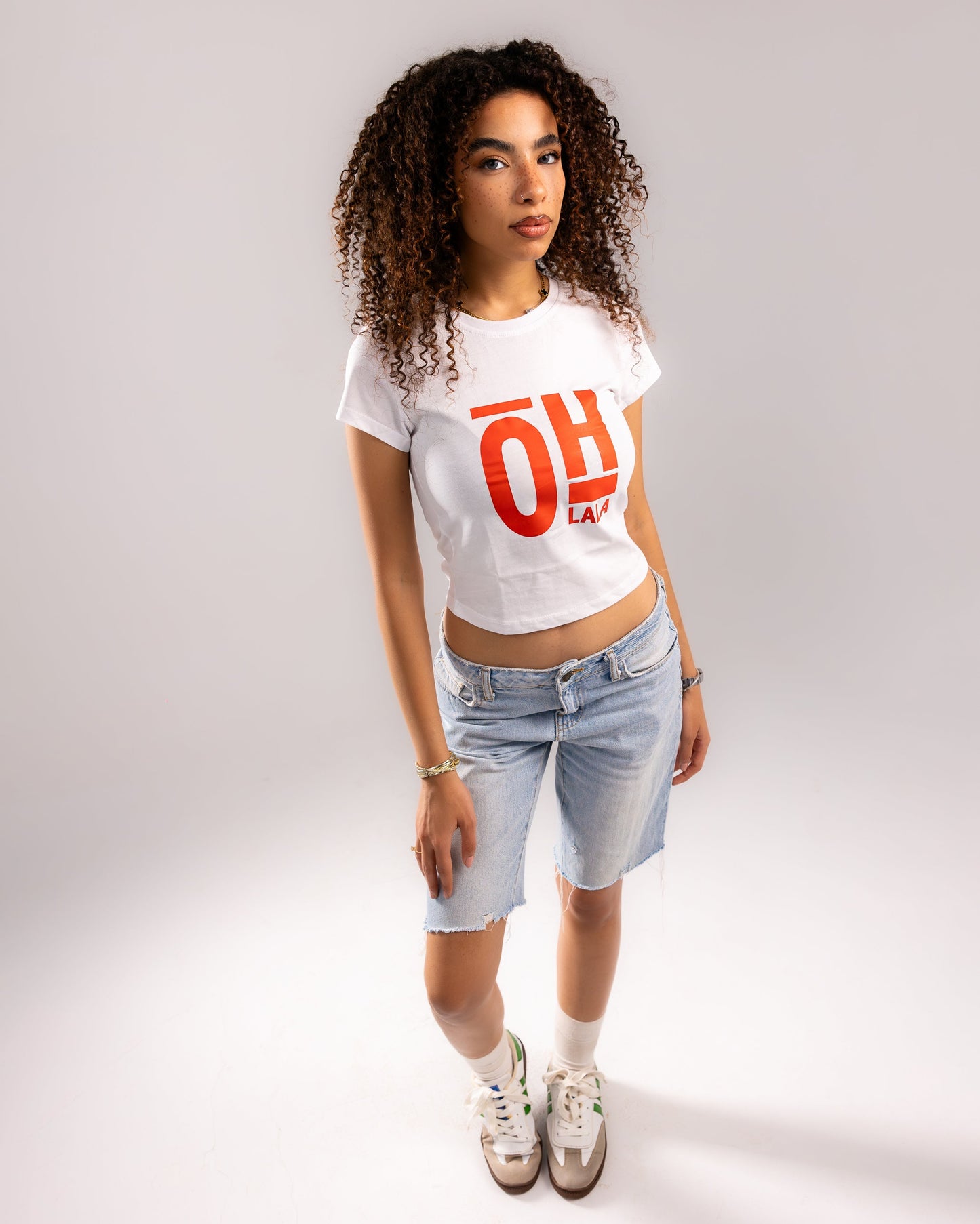 Hot One Cropped T-shirt - White