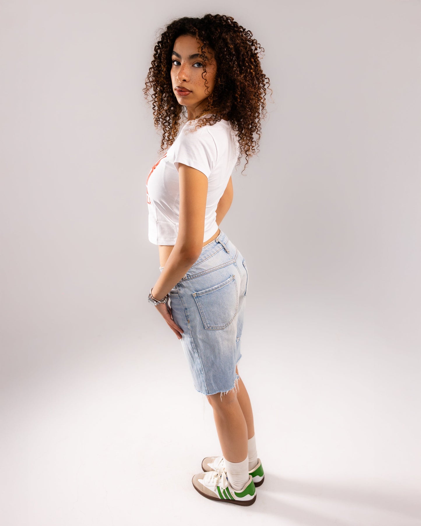 Hot One Cropped T-shirt - White