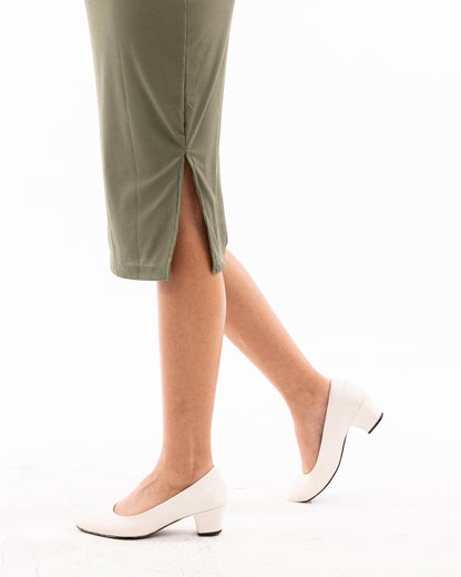 Sleeveless Ribbed Midi Dress