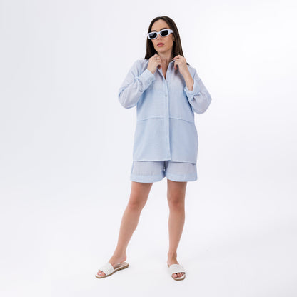 Relaxed Linen Summer Shirt & Shorts Co-Ord Set