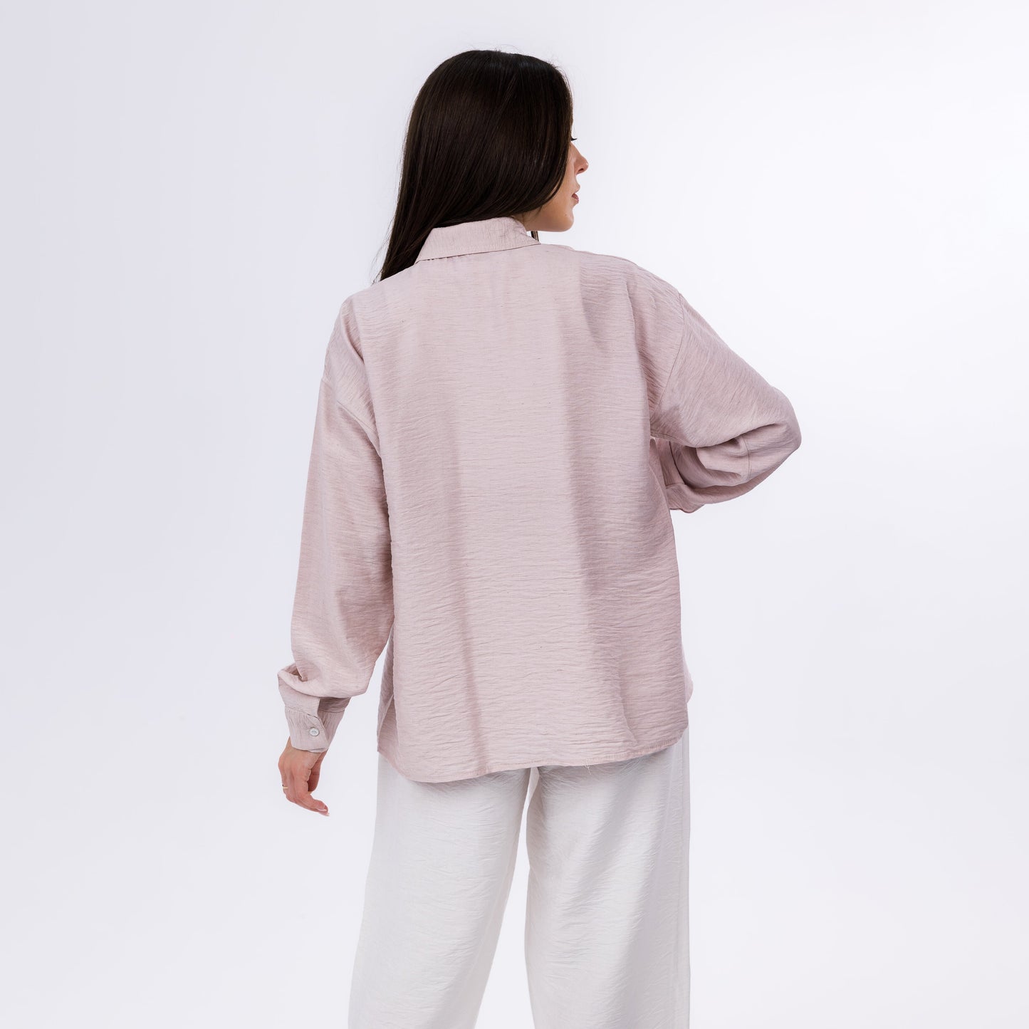 White Cotton Oversized Button-Up Summer Shirt
