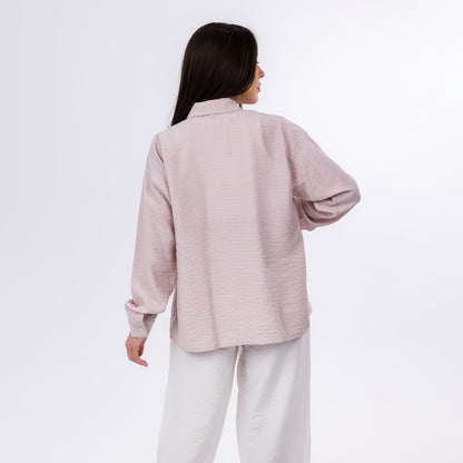 White Cotton Oversized Button-Up Summer Shirt