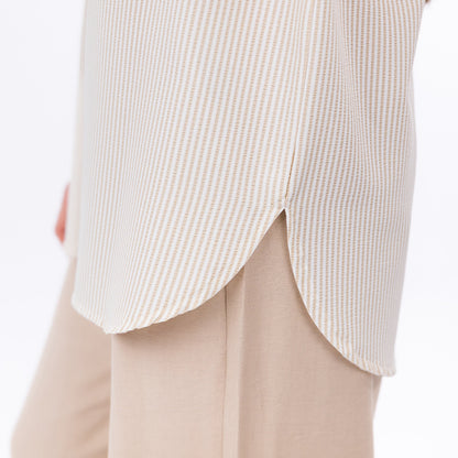 Striped Button-Up Everyday Relaxed Fit Summer Shirt