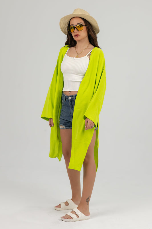 Vibrant Open Front Cardigan